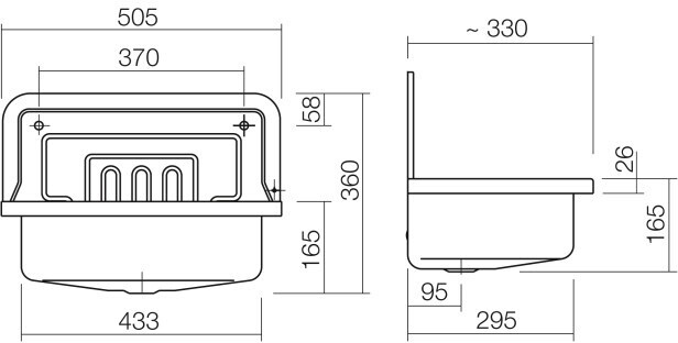 AG.CONTRA505 ALAPE bucket sink lavabo beyaz/gri - Görsel 3