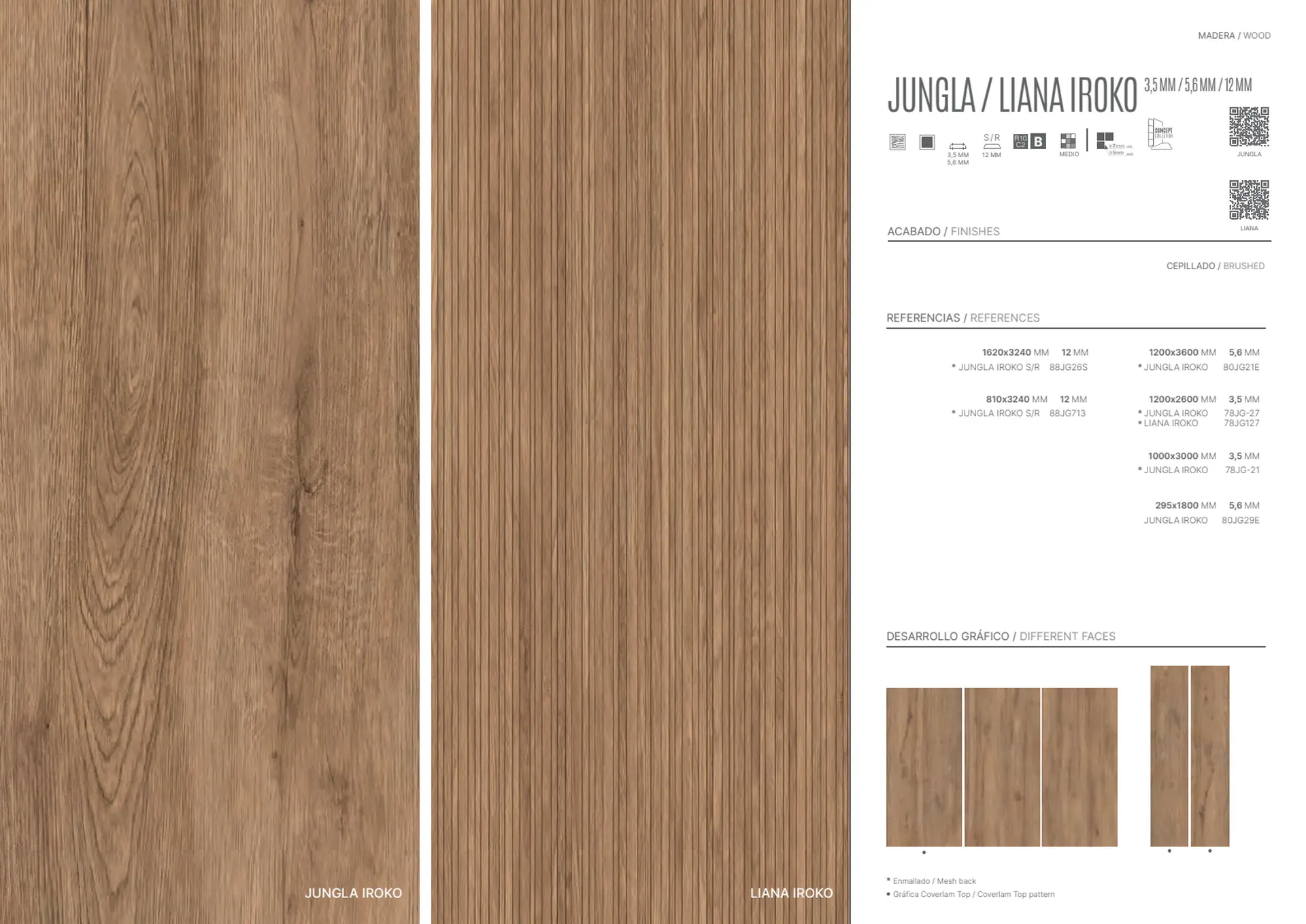 Jungla Iroko Coverlam 5.6mm Porselen Plaka 29.5x180 - Görsel 2